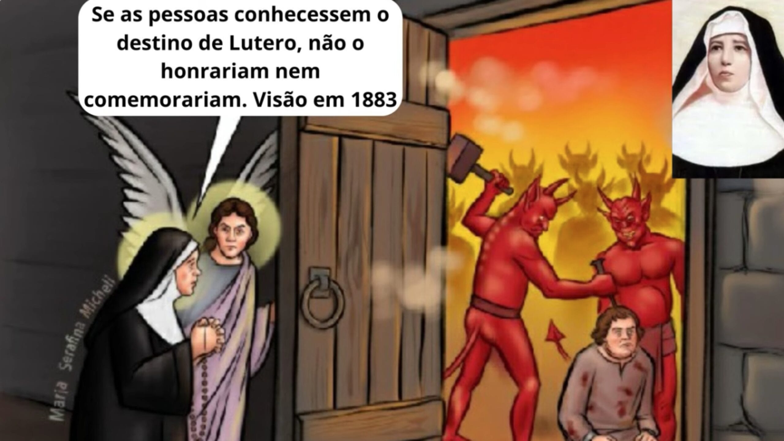 IRMÃ SERAFINA MICHELI, A BEATA QUE TEVE A VISÃO DE MARTINHO LUTERO NO INFERNO