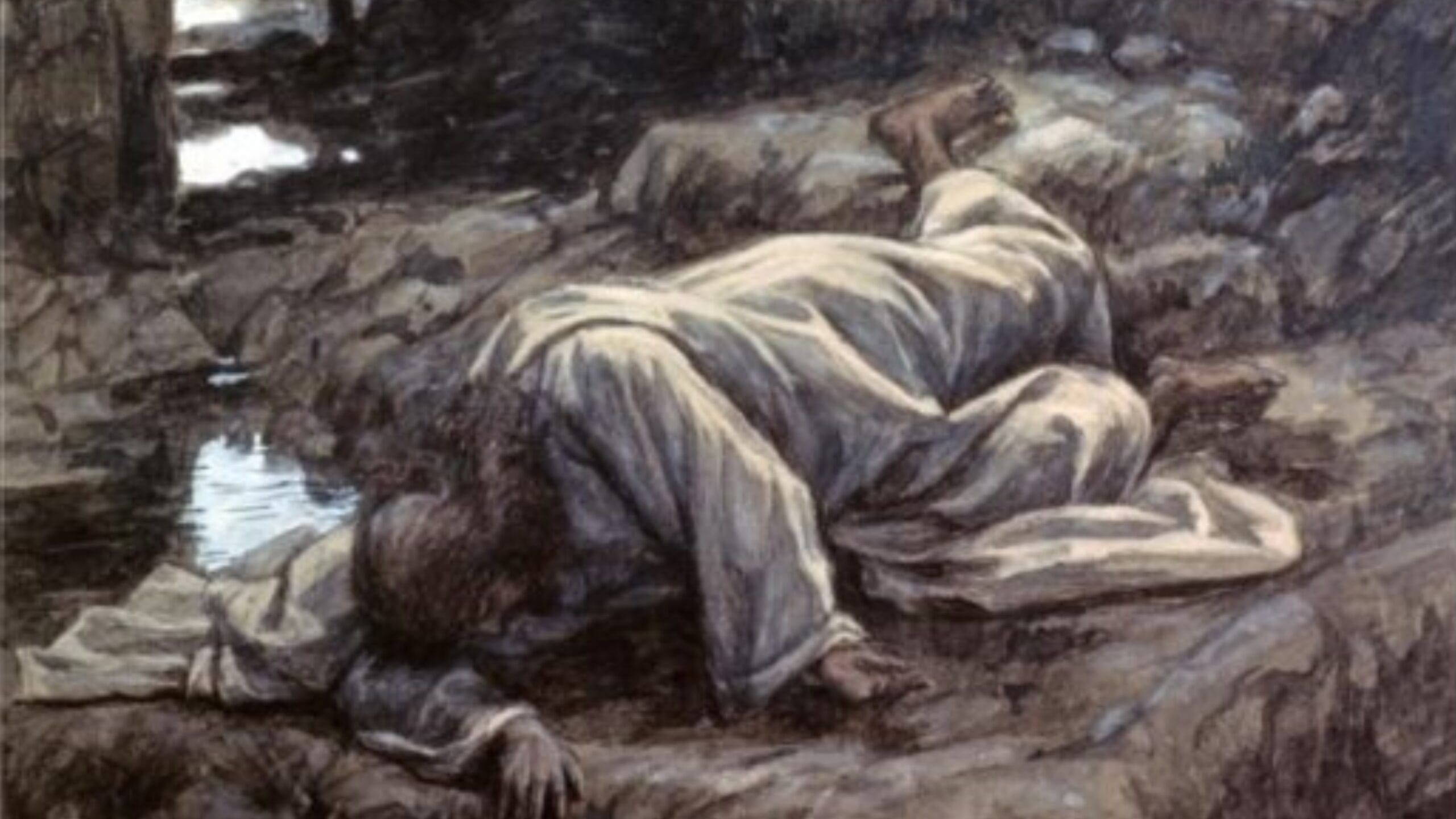 DA 1 ÀS 2 DA MADRUGADA. JESUS, LANÇADO DE UM ROCHEDO,CAI NA CORRENTE CÉDRON.